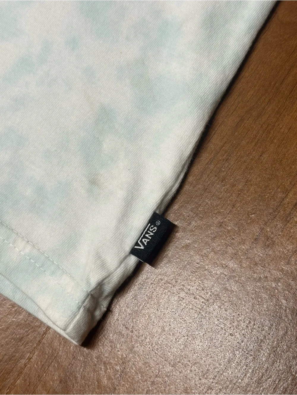 2 Vans Kids Navy & Teal Striped Tee with White Tie-Dye Logo Shirt